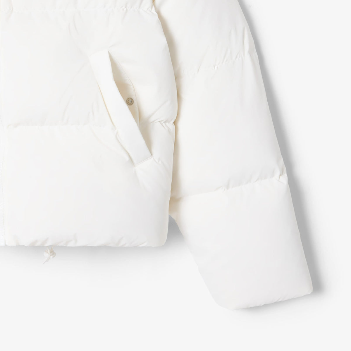 Lacoste Kadın Regular Fit Kapüşonlu Beyaz Şişme Mont