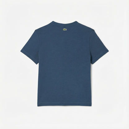 Lacoste Çocuk Bisiklet Yaka Baskılı Lacivert T-shirt