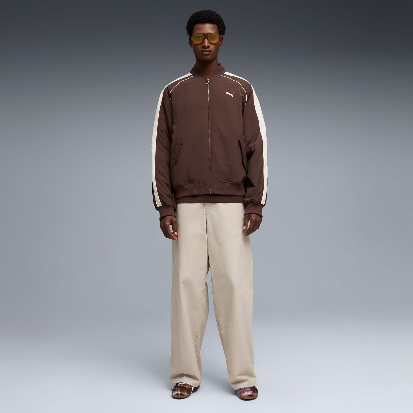 Puma T7 Bomber Unisex Kahverengi Ceket
