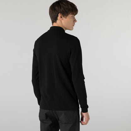 Lacoste Erkek Slim Fit Uzun Kollu Siyah Polo