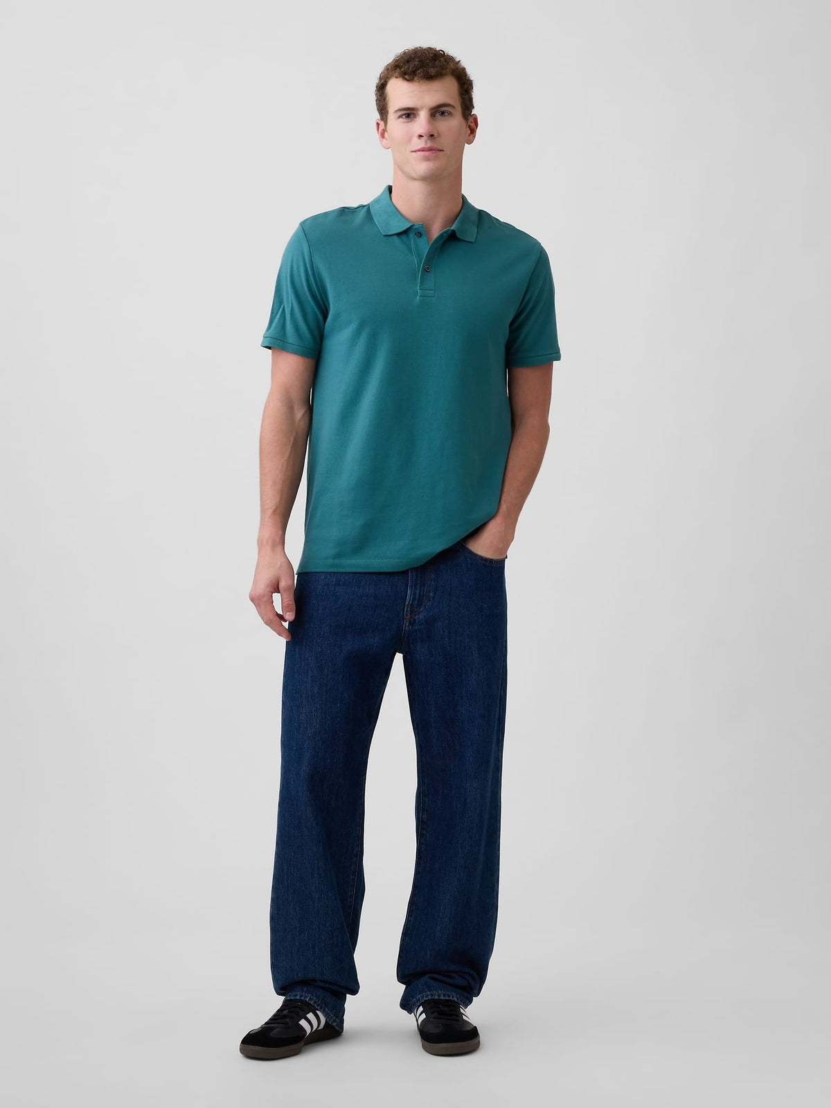 Yeşil Pique Polo Yaka T-shirt