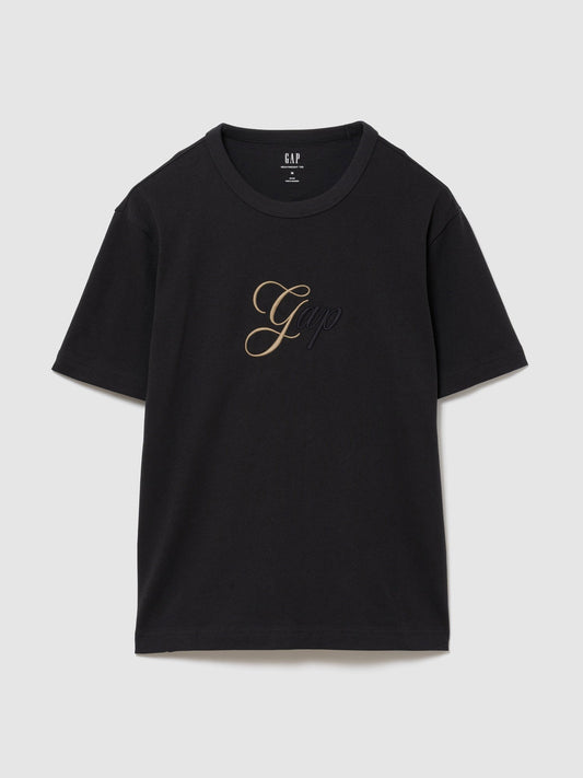 Siyah Heavyweight Tonal Gap Logo T-shirt