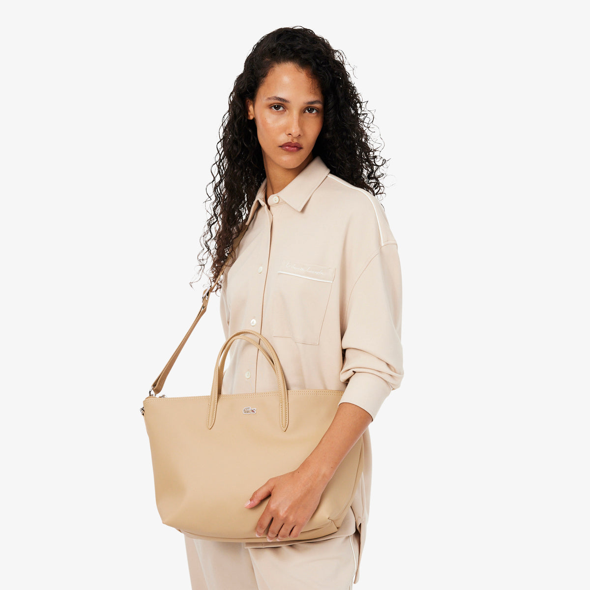 Lacoste L.12.12 Kadın Bej Omuz Çantası