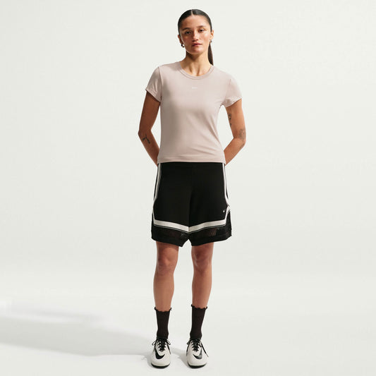 Nike Sportswear Chill Knit Mid Cropped Kadın Krem T-shirt