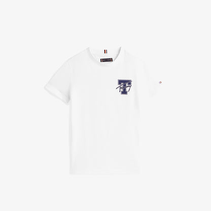 Tommy Hilfiger Varsity Graphic Çocuk Beyaz T-shirt