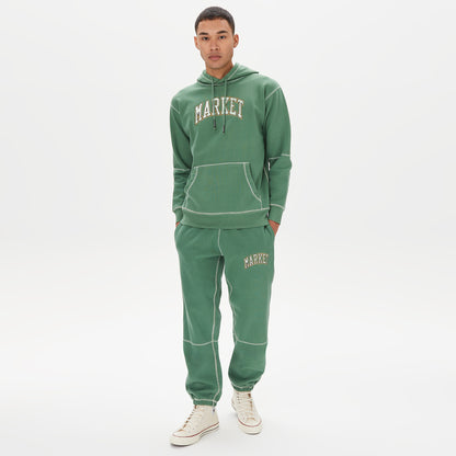 Market Triple Stitch Pullover Erkek Yeşil Hoodie