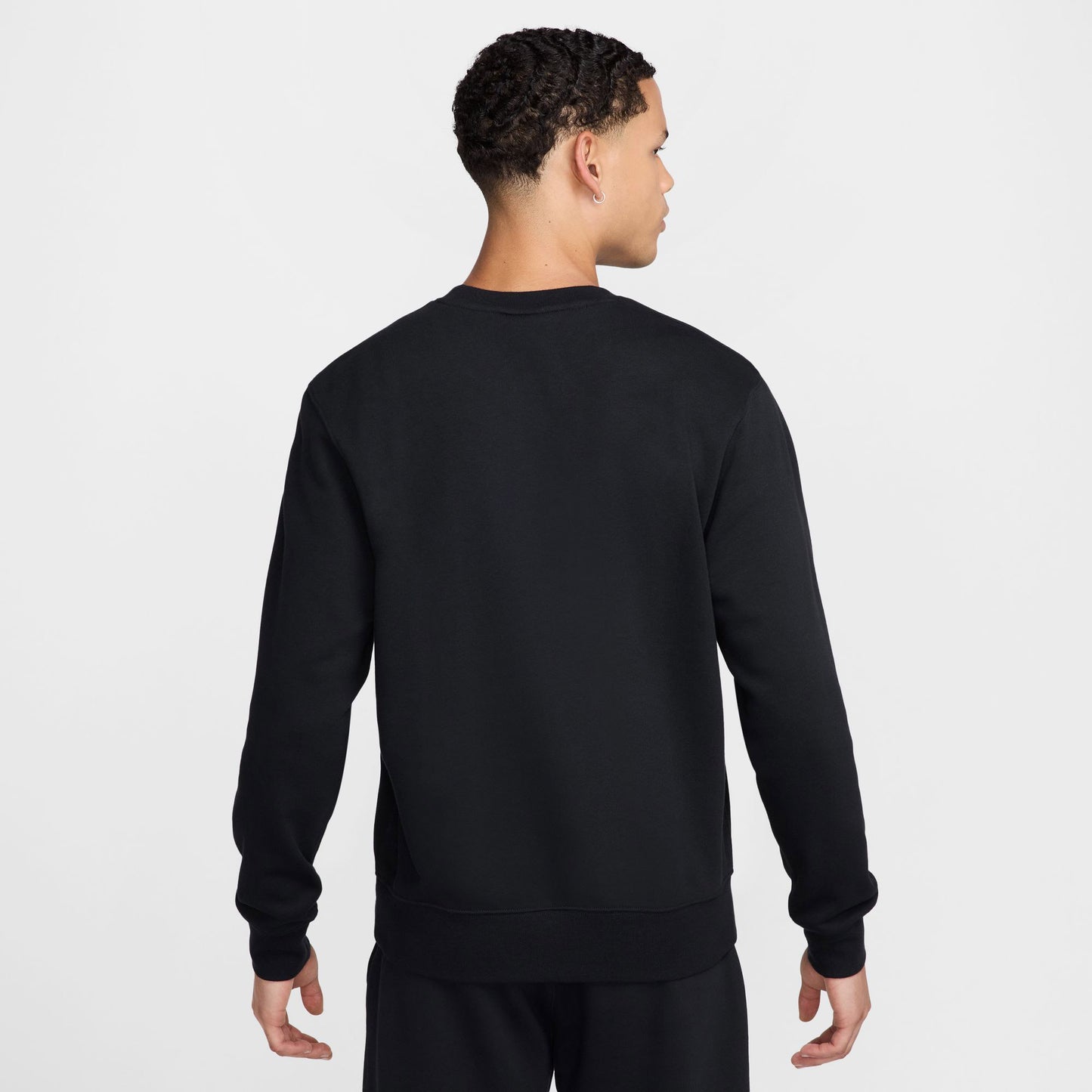 Nike Club Ft Crew Erkek Siyah T-shirt