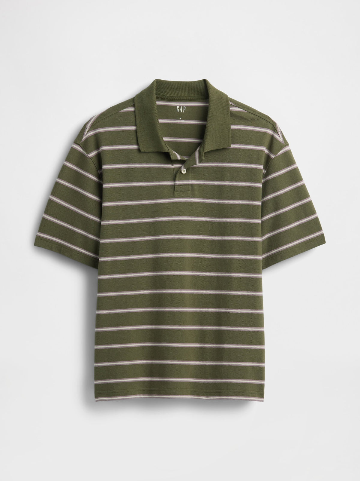 Yeşil Relaxed Pique Polo T-shirt