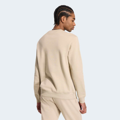 Adidas Trefoil Essentials Crew French Terry Erkek Krem Sweatshirt