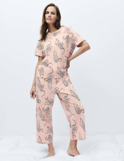 Saf Pamuklu Kapri Pijama Takımı