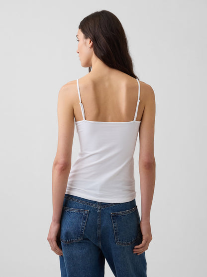 Beyaz Closeknit Basic Cami Atlet