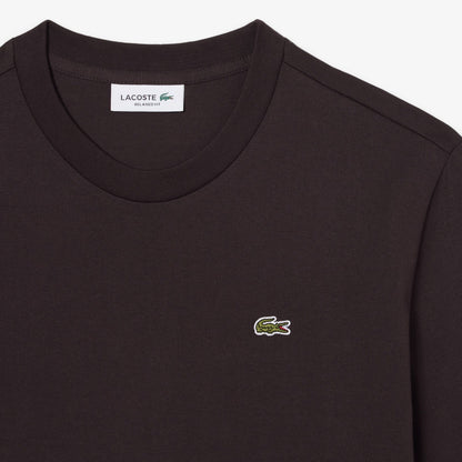 Lacoste Kadın Relaxed Fit Bisiklet Yaka Kahverengi T-shirt
