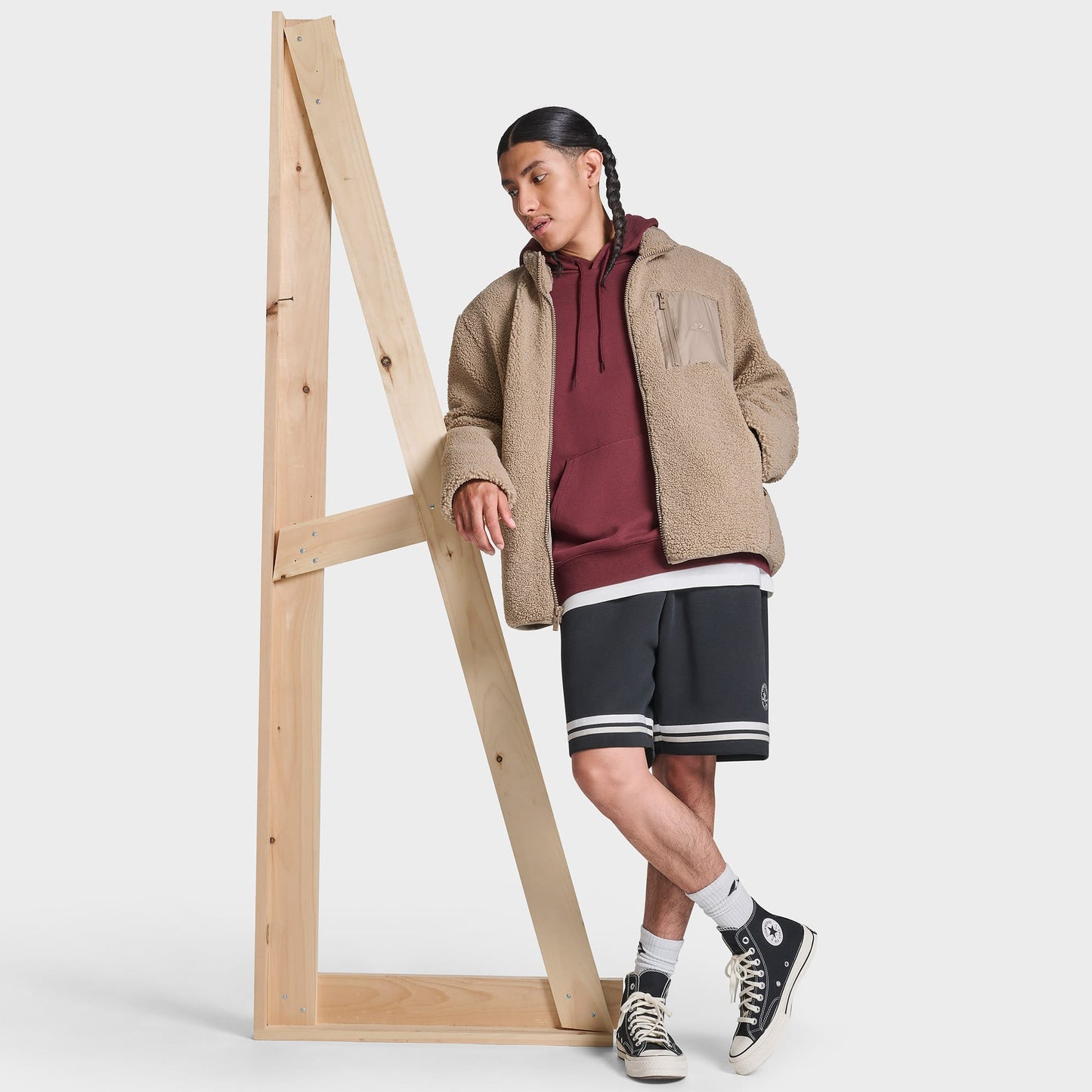 Converse Contrast Sherpa Erkek Kahverengi Ceket