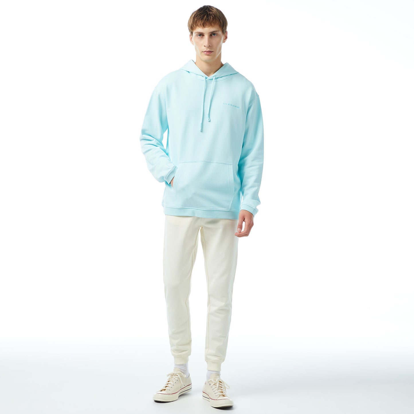 Les Benjamins 307 Erkek Mavi Hoodie