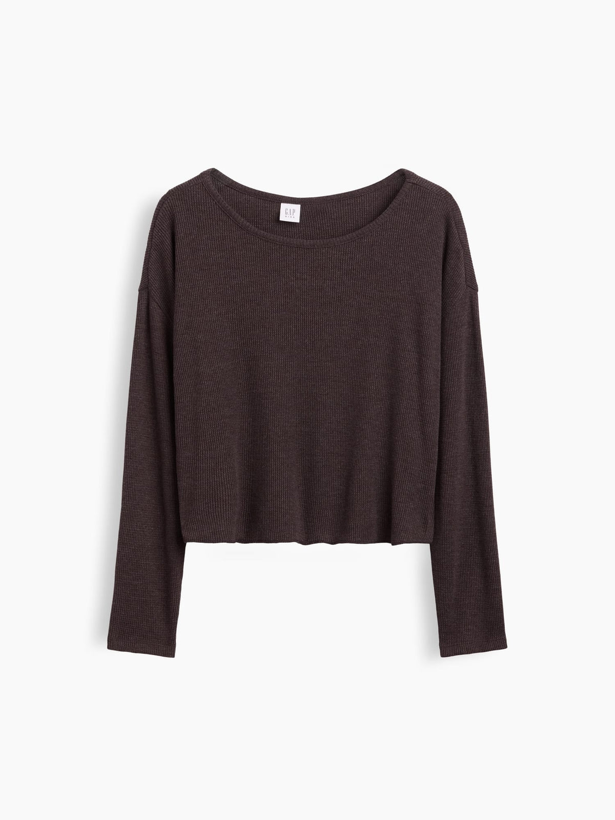 Koyu Kahverengi Oversized Waffle T-shirt