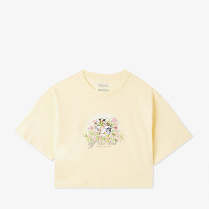 Vans Birdsong Relaxed Crop Ss Çocuk Sarı T-shirt