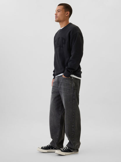 Siyah Baggy Jean Pantolon