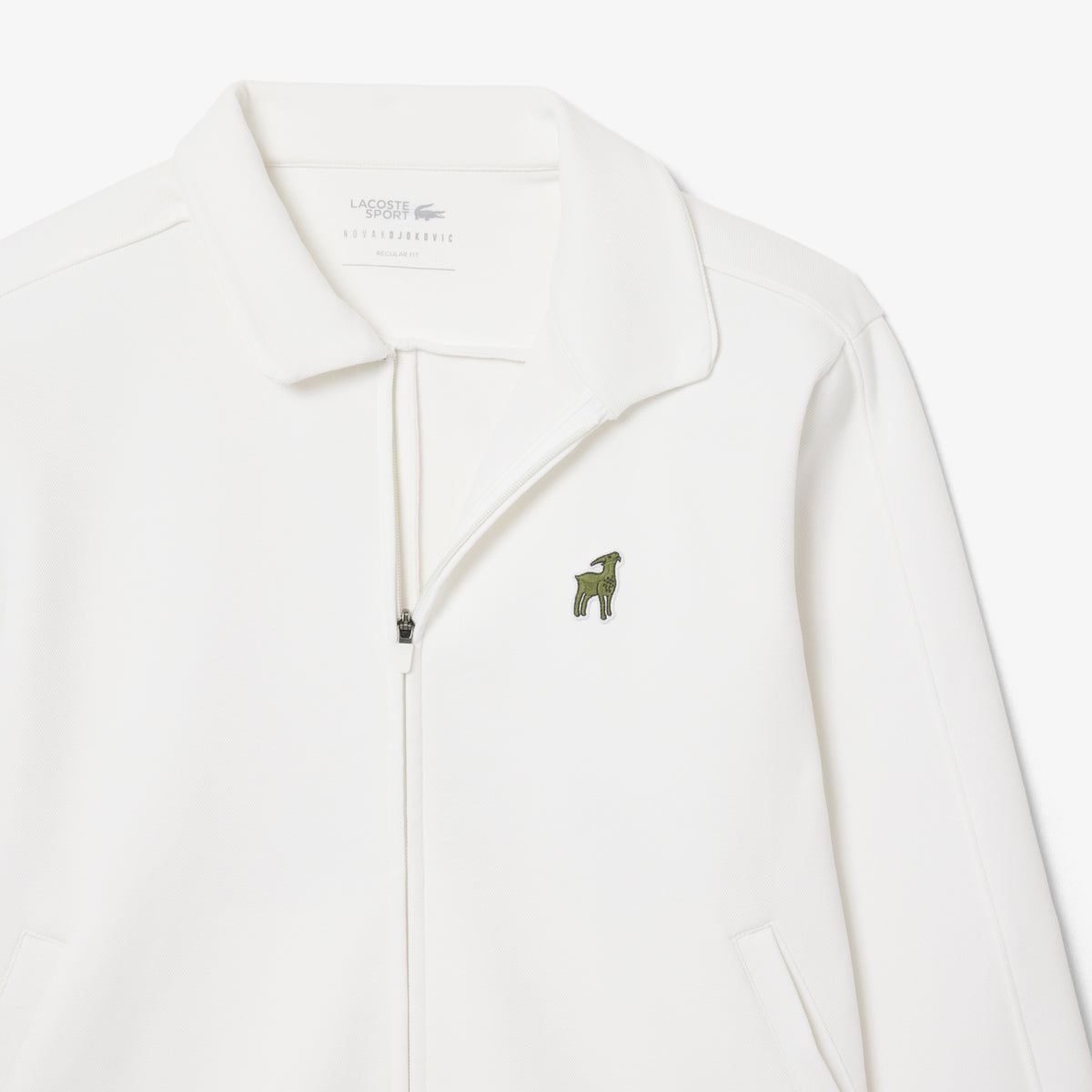 Lacoste X Novak Djokovic The Goat Erkek Beyaz Sweatshirt