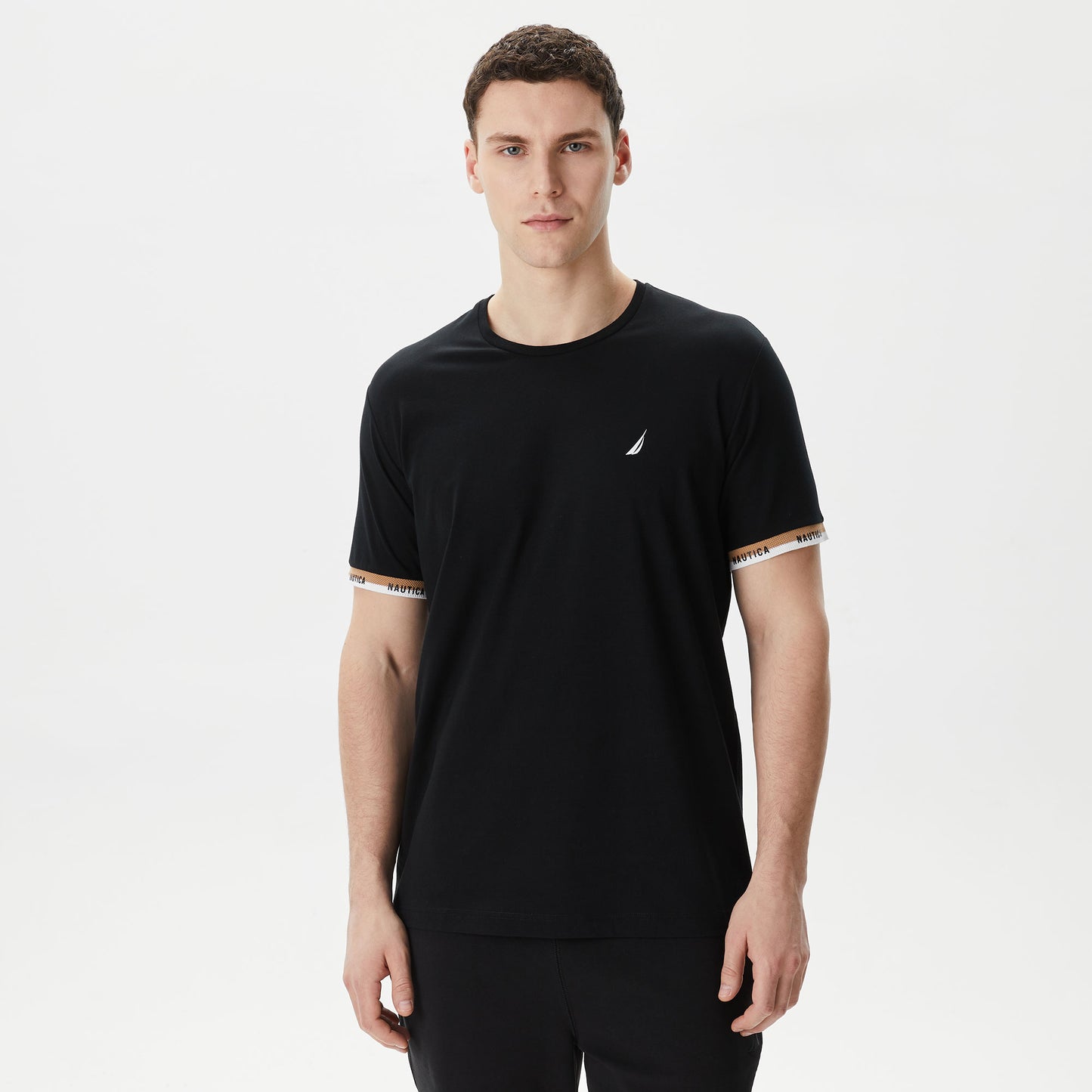 Nautica Erkek Siyah Standart Fit T-shirt