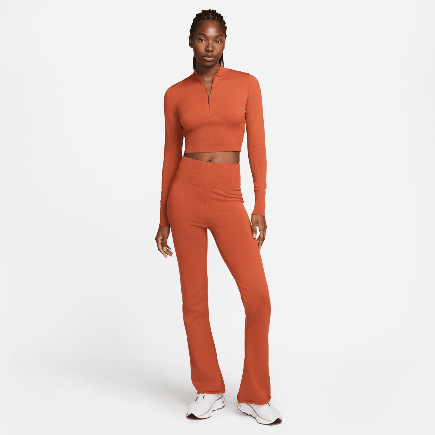 Nike Sportswear Chill Knit Kadın Turuncu Crop Sweatshirt