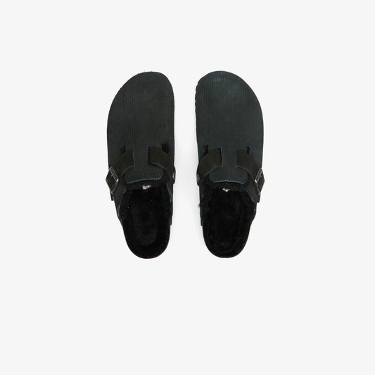 Birkenstock Boston Teddy Vl Gepragt Erkek Siyah Terlik