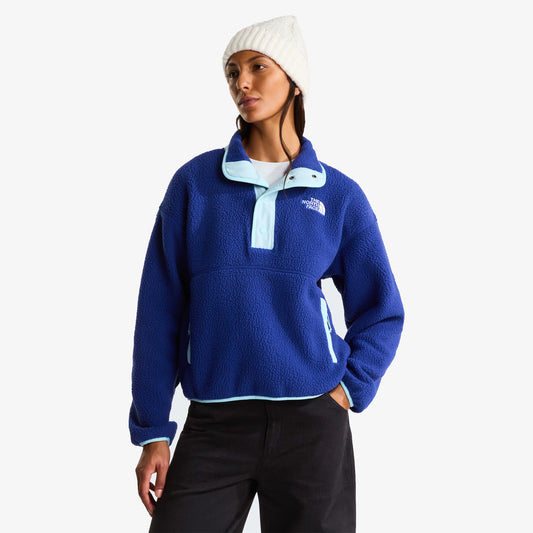 The North Face Cragmont 1/2 Snap Fleece Kadın Mavi Polar