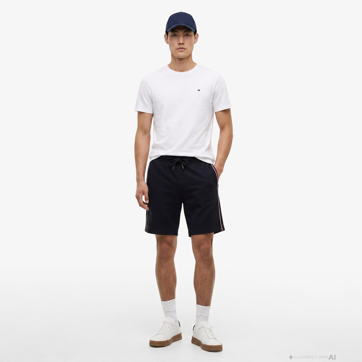 Tommy Hilfiger Global Stripe Erkek Lacivert Şort