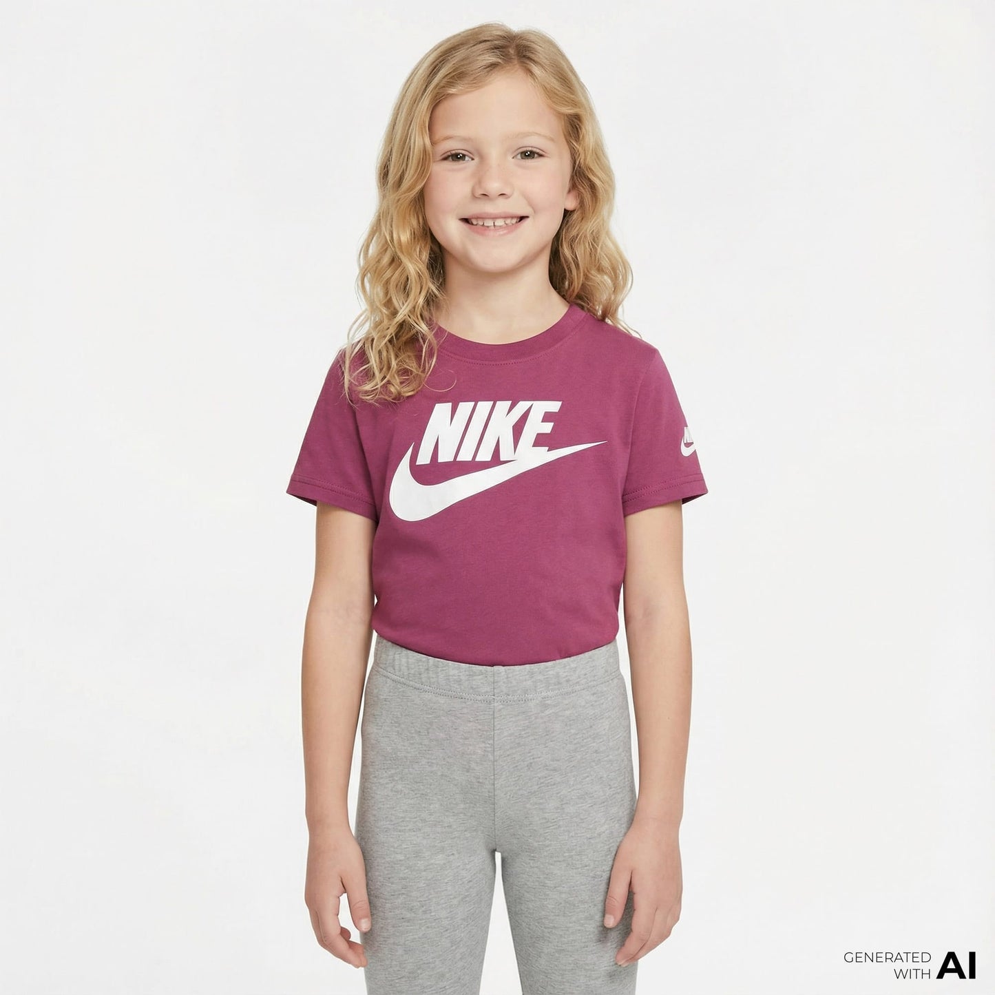 Nike Futura Evergreen Çocuk Mor T-shirt