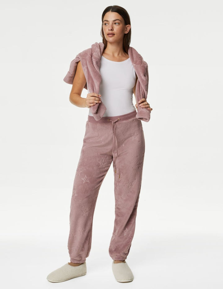 Yıldız Desenli Polar Jogger Pijama Altı