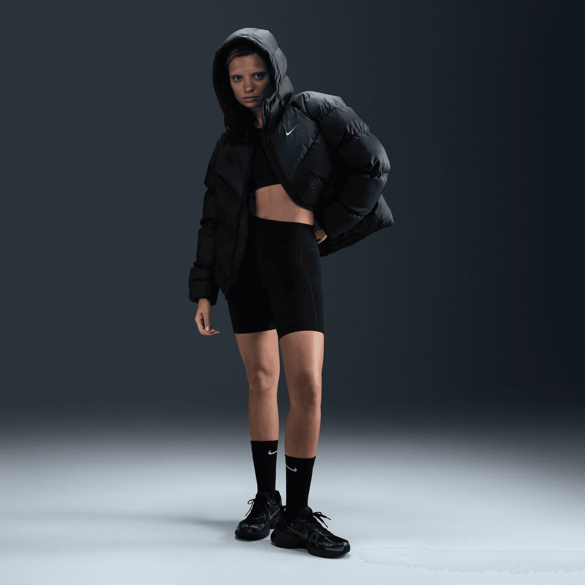 Nike Sportswear Windpuffer Wo Storm Fit Kadın Siyah Mont