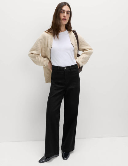 Yüksek Bel Wide Leg Grazer Jean