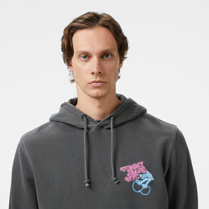Tommy Hilfiger Back Logo Erkek Gri Sweatshirt
