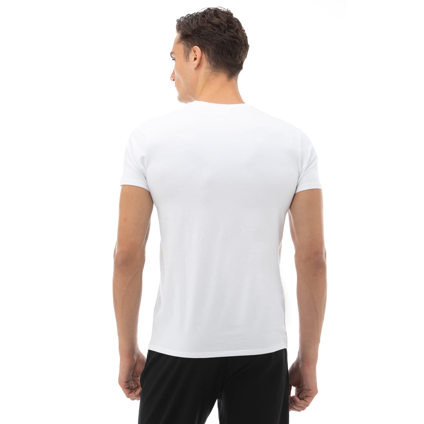 Lacoste Erkek Slim Fit V Yaka Beyaz T-shirt