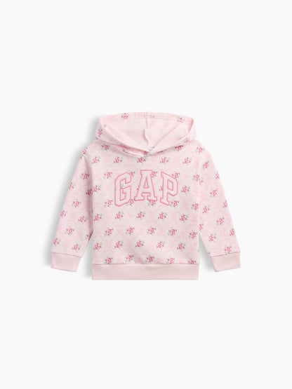 Açık Pembe Relaxed Baskılı Logo Sweatshirt