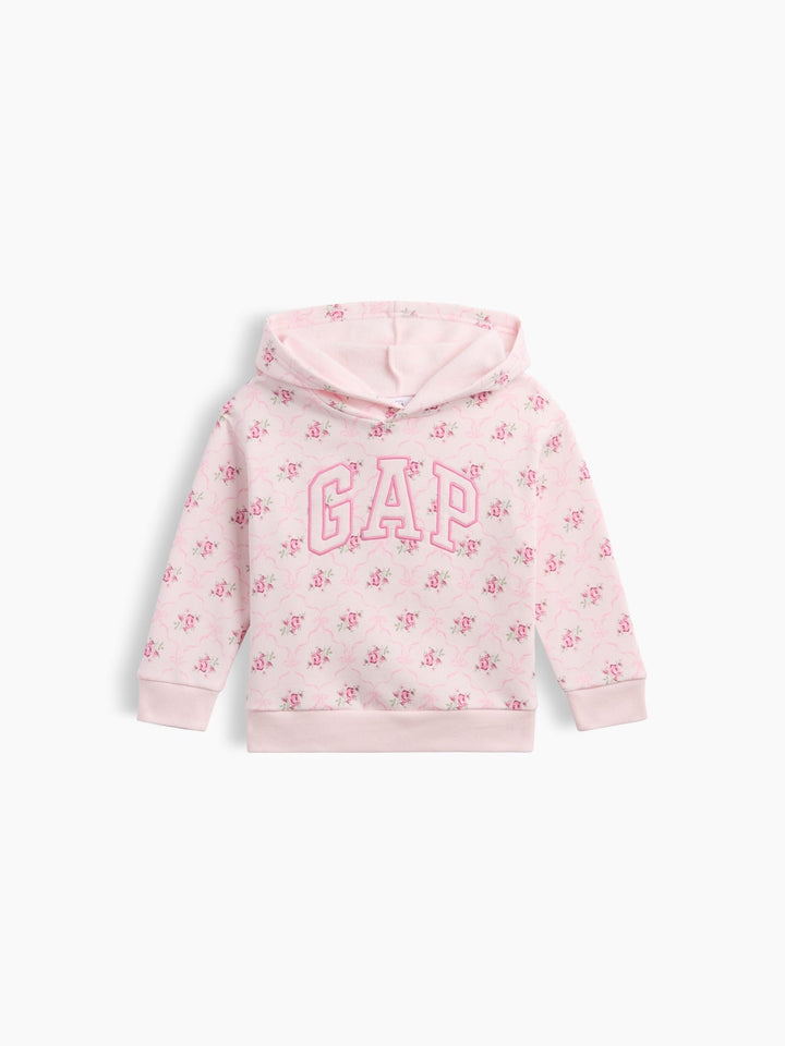Açık Pembe Relaxed Baskılı Logo Sweatshirt