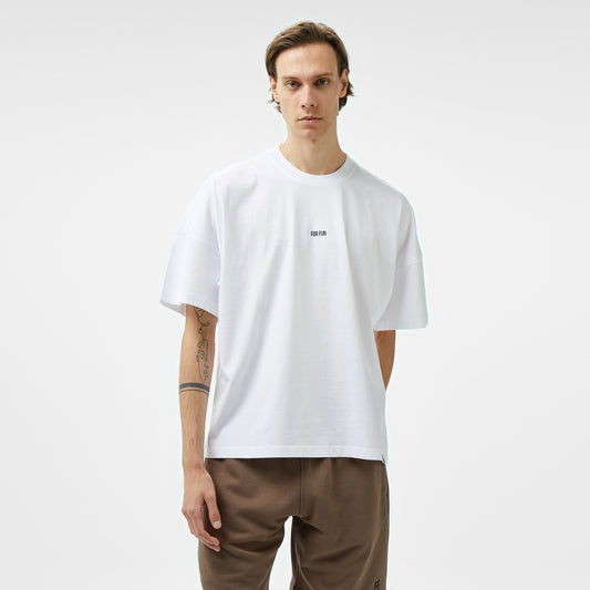 Forfun Blurred Dreams Oversize Drop Shoulder Erkek Beyaz T-shirt