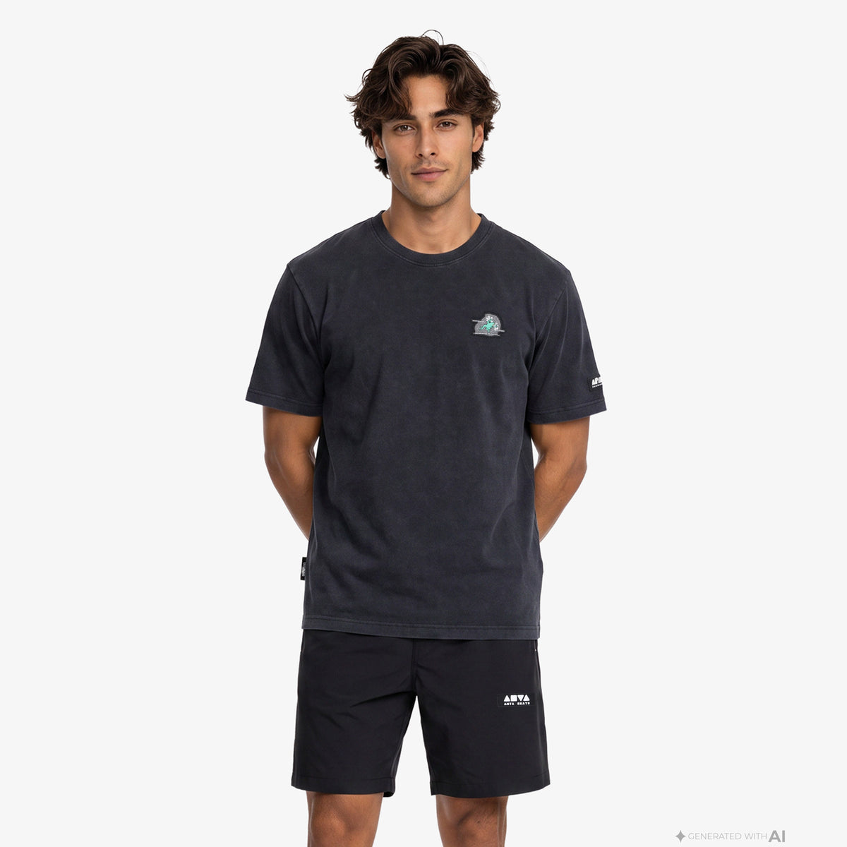 Anta Anta Skate Erkek Siyah T-shirt