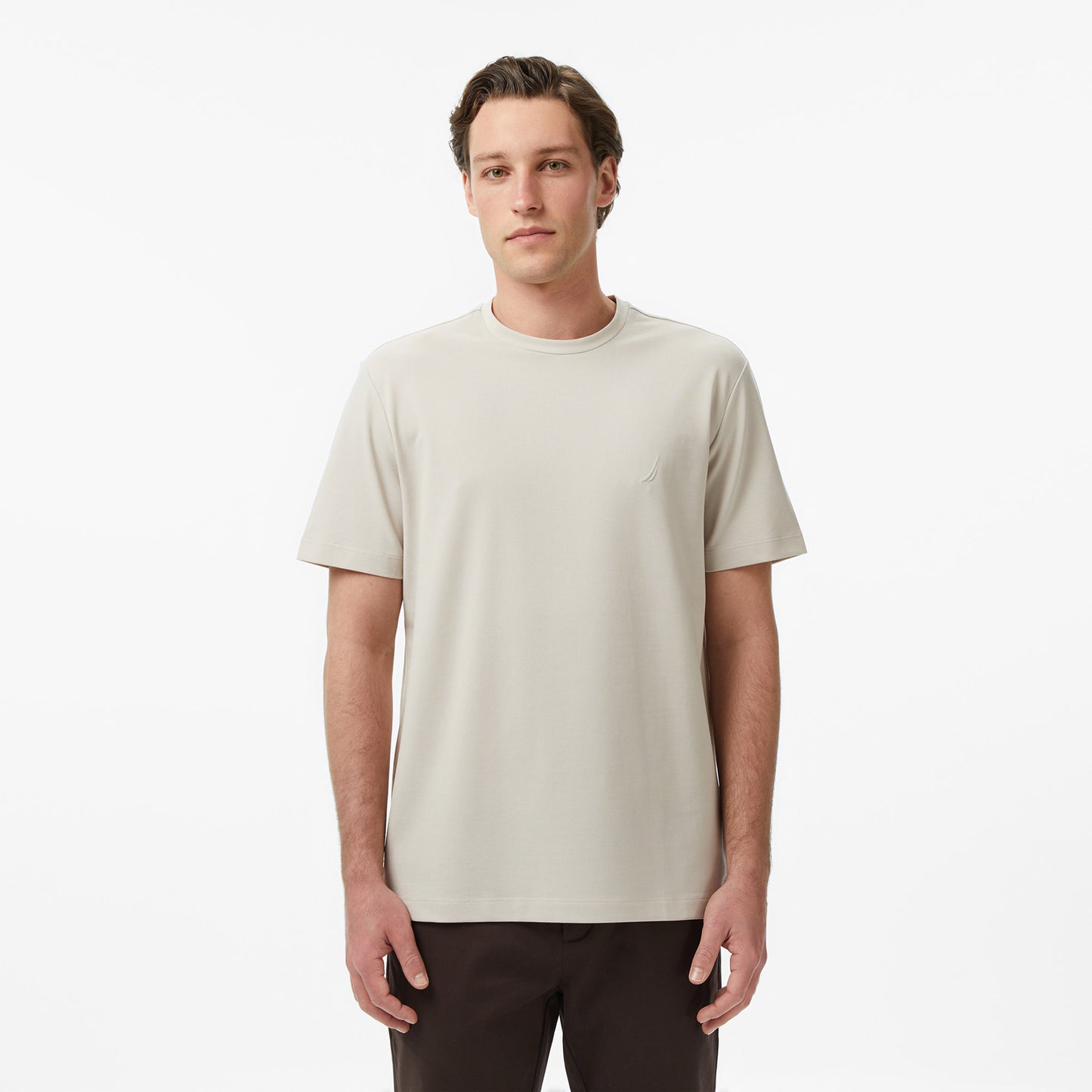 Nautica Erkek Bej Regular Fit T-shirt