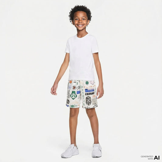 Jordan Essentials Printed Çocuk Beyaz Şort