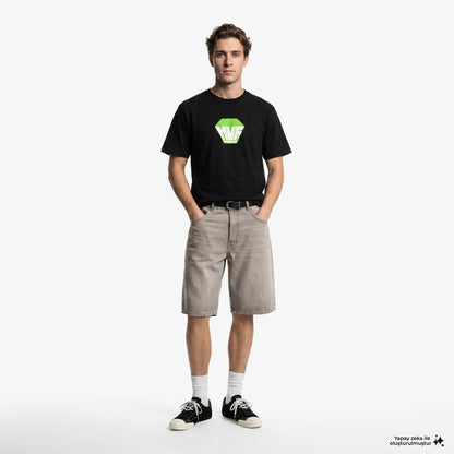 Huf Big Block Erkek Siyah T-shirt