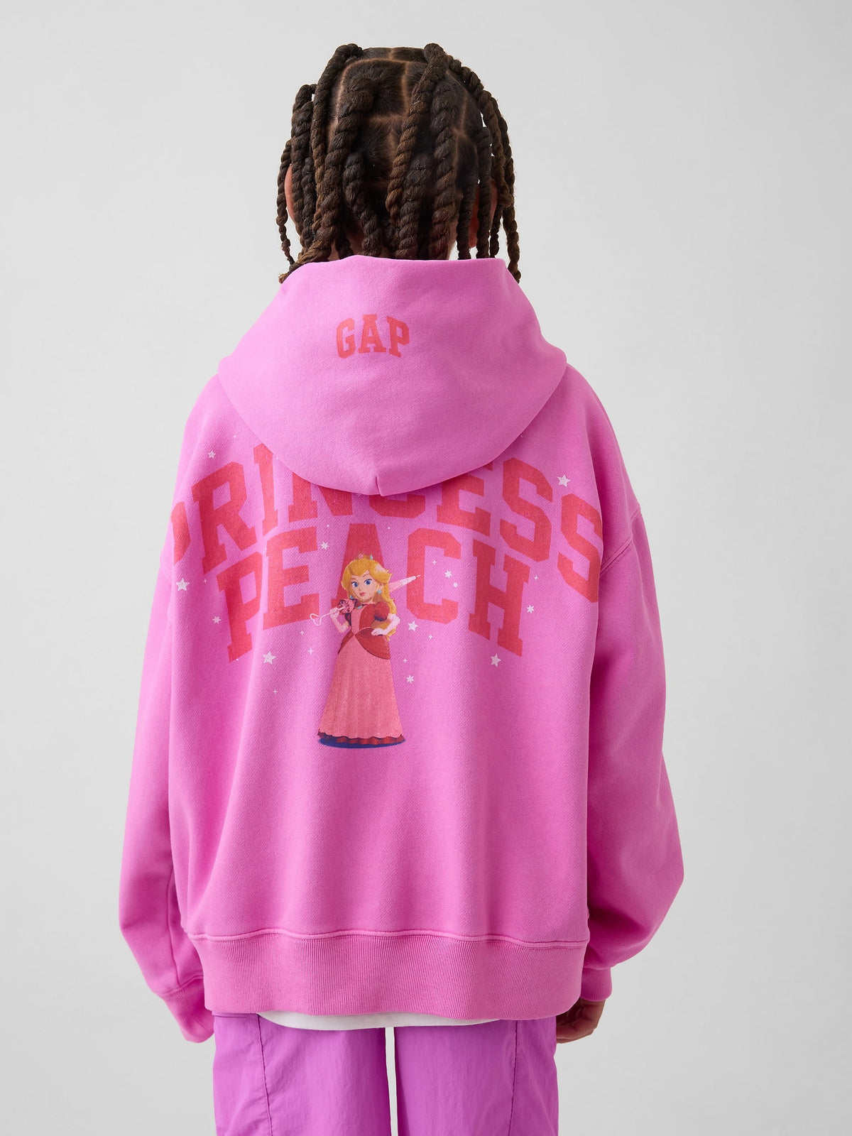 Pembe Süper Mario Vintagesoft Sweatshirt