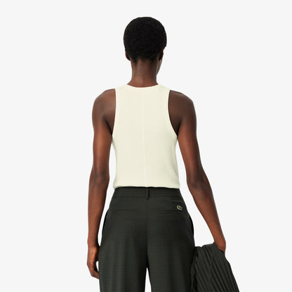 Lacoste Slim Fit Kadın Beyaz T-shirt