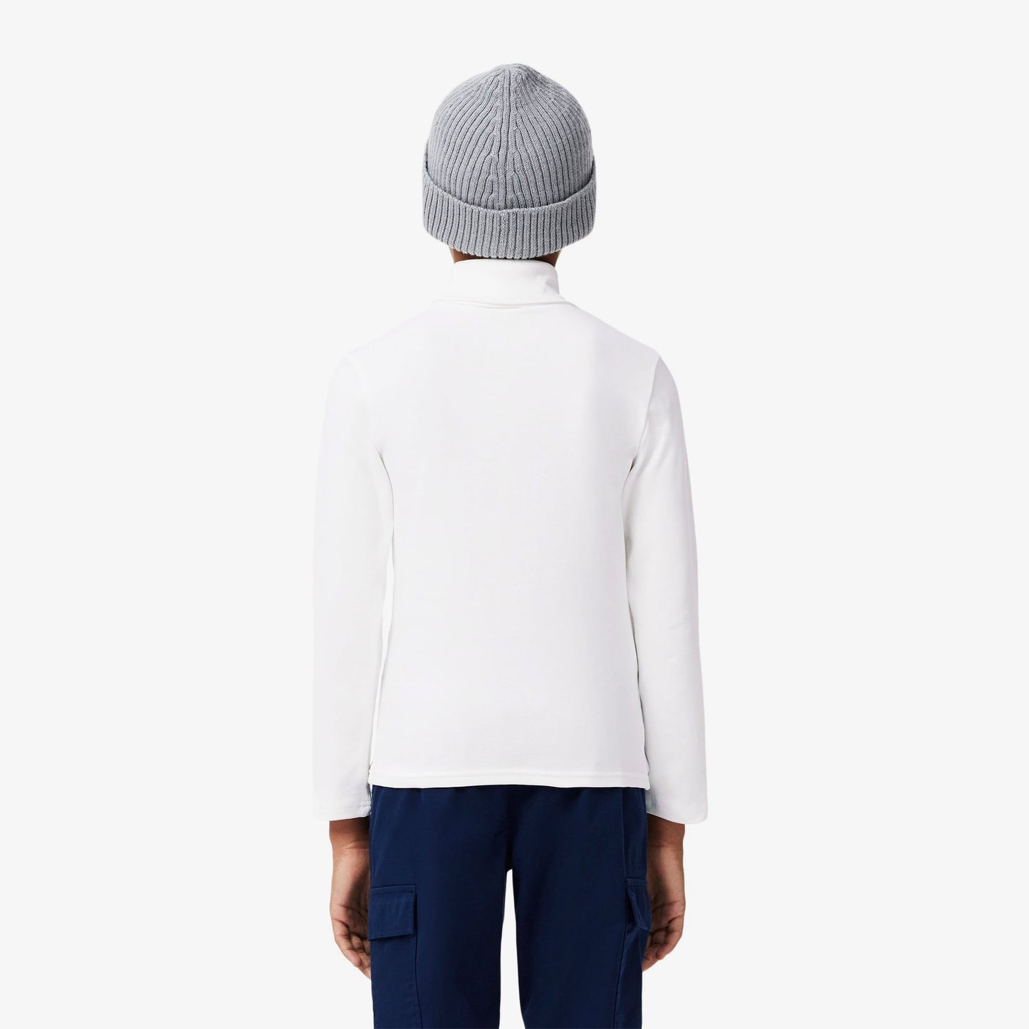 Lacoste Çocuk Bisiklet Yaka Beyaz T-shirt