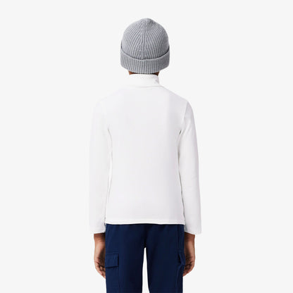 Lacoste Çocuk Bisiklet Yaka Beyaz T-shirt