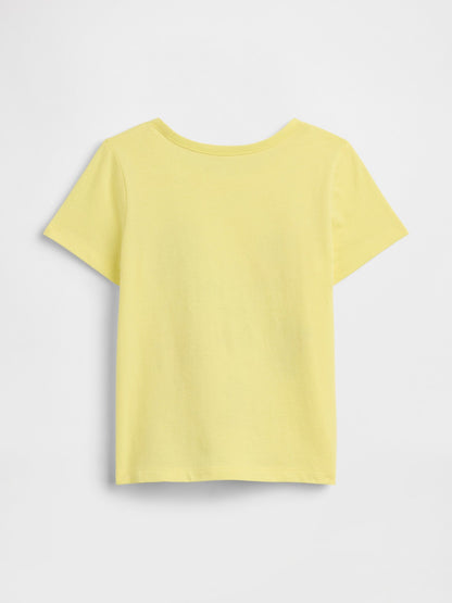 Açık Pembe Grafik Baskılı T-shirt