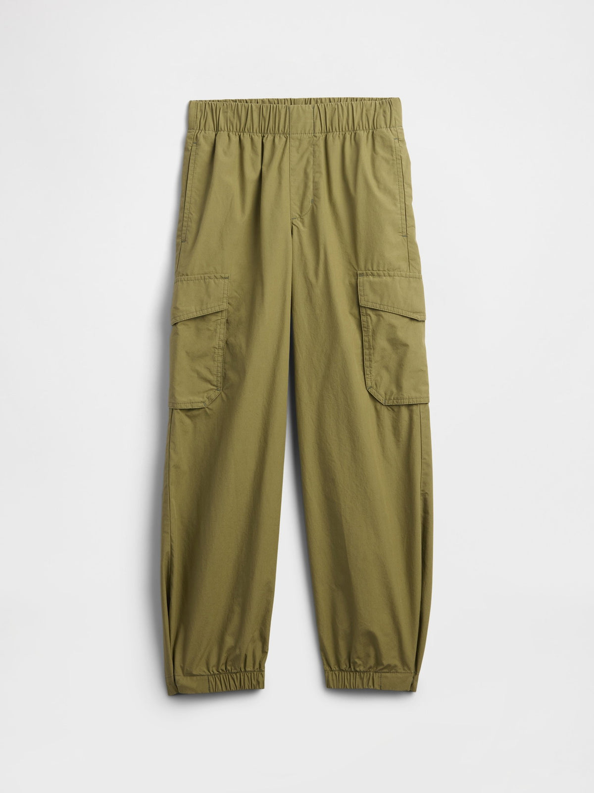 Yeşil Pull-on Kargo Paraşüt Pantolon