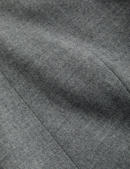 Yün Karışımlı Rahat Kruvaze Blazer Ceket