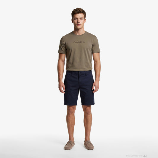 Calvin Klein Refined Stretch Classic Erkek Mavi Şort