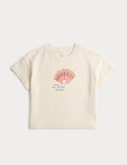 Desenli Pamuklu T-shirt