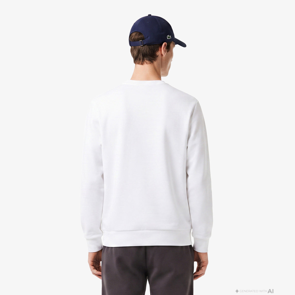 Lacoste Classic Fit Erkek Krem Sweatshirt